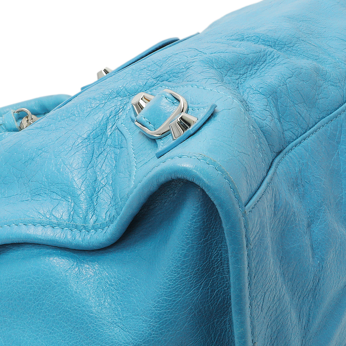 Balenciaga Bleu Azur Clair Agneau Classic Silver Hardware City Handbags Balenciaga