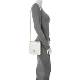 Chanel White Small Chic Pearls Flap Crossbody Bag Handbags Chanel