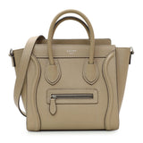 Celine Dune Drummed Calfskin Nano Luggage Handbags Celine