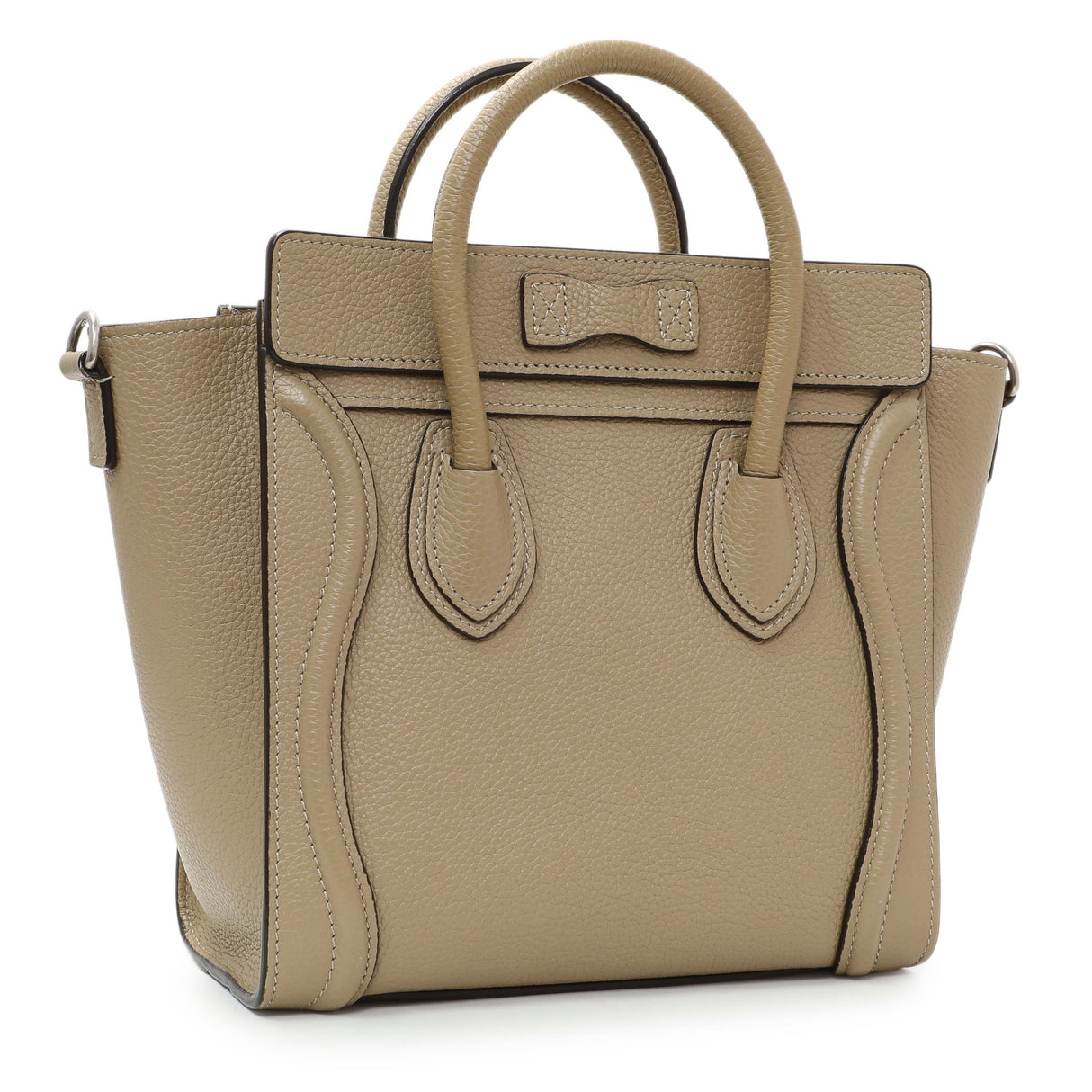 Celine Dune Drummed Calfskin Nano Luggage Handbags Celine