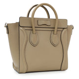 Celine Dune Drummed Calfskin Nano Luggage Handbags Celine