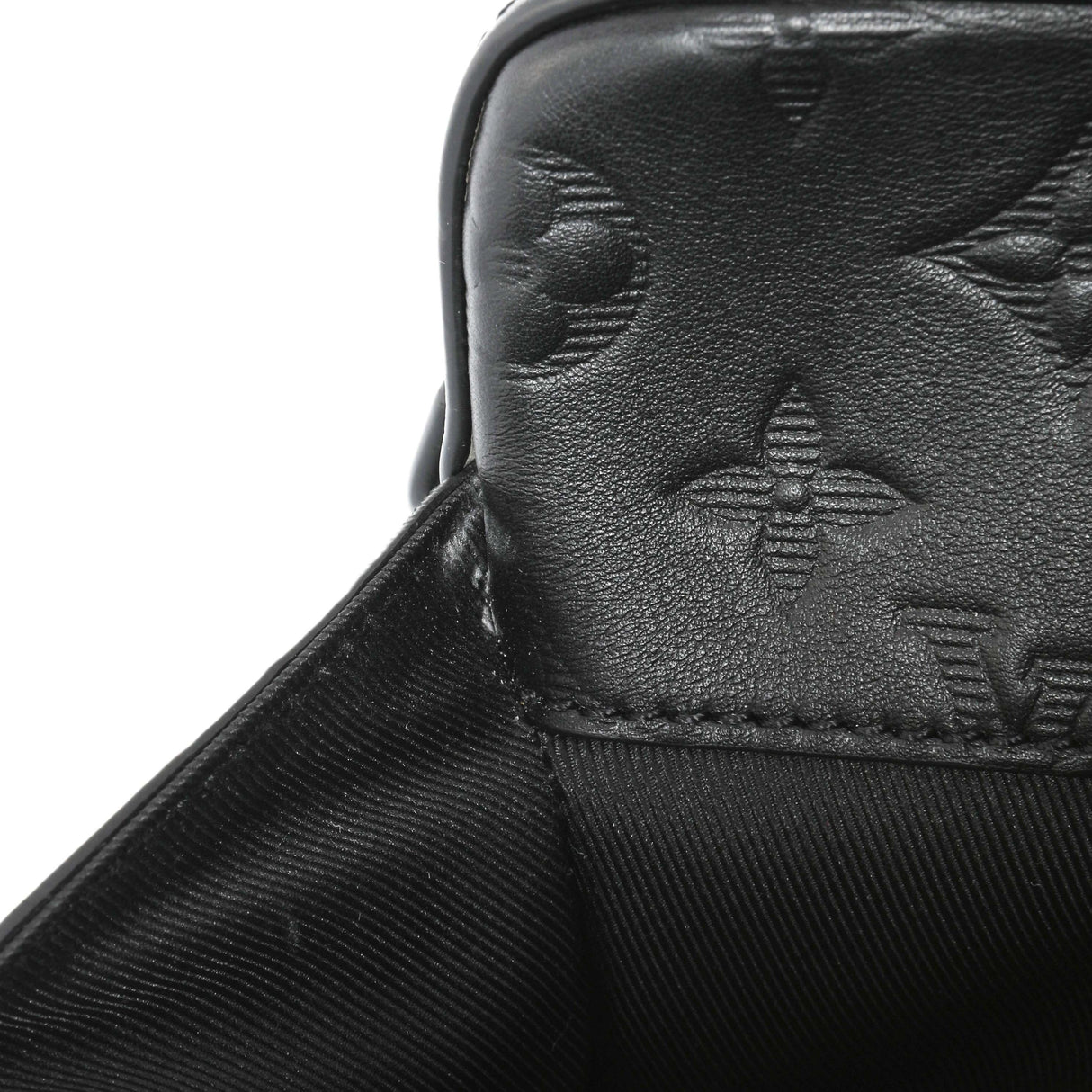 Louis Vuitton Black Calfskin Monogram Shadow Duo Messenger Handbags Louis Vuitton