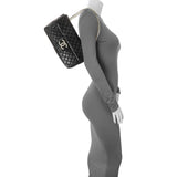 Chanel Black Lambskin Quilted Medium Westminster Pearl Flap Handbags Chanel