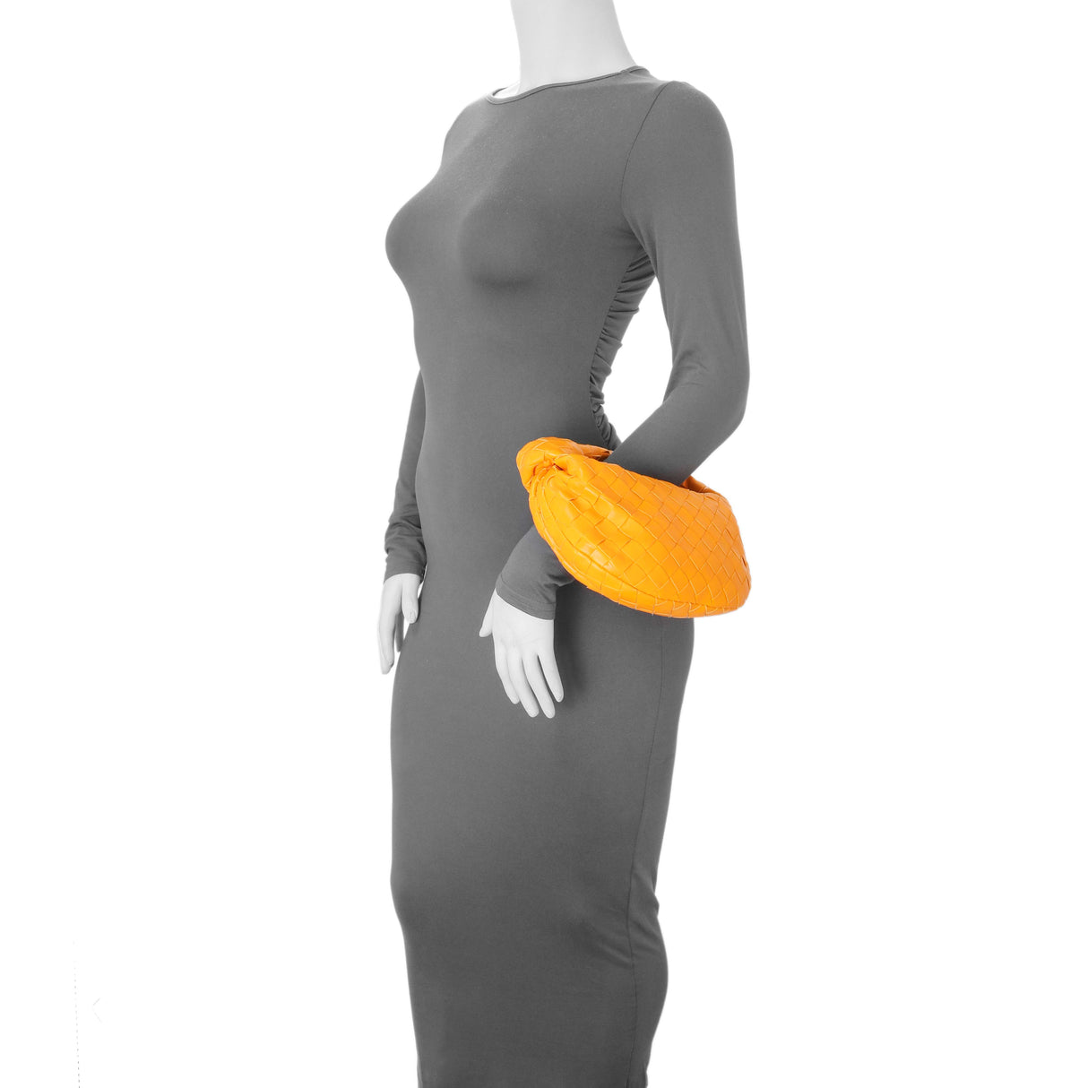 Bottega Veneta Orange Nappa Intrecciato Mini Jodie Handbags Bottega Veneta