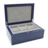 Cartier Blue Lacquered Three Watch and Cufflink Box Accessories Cartier