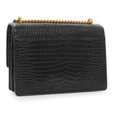 Saint Laurent Black Crocodile Embossed Calfskin Medium Monogram Sunset Handbags Saint Laurent