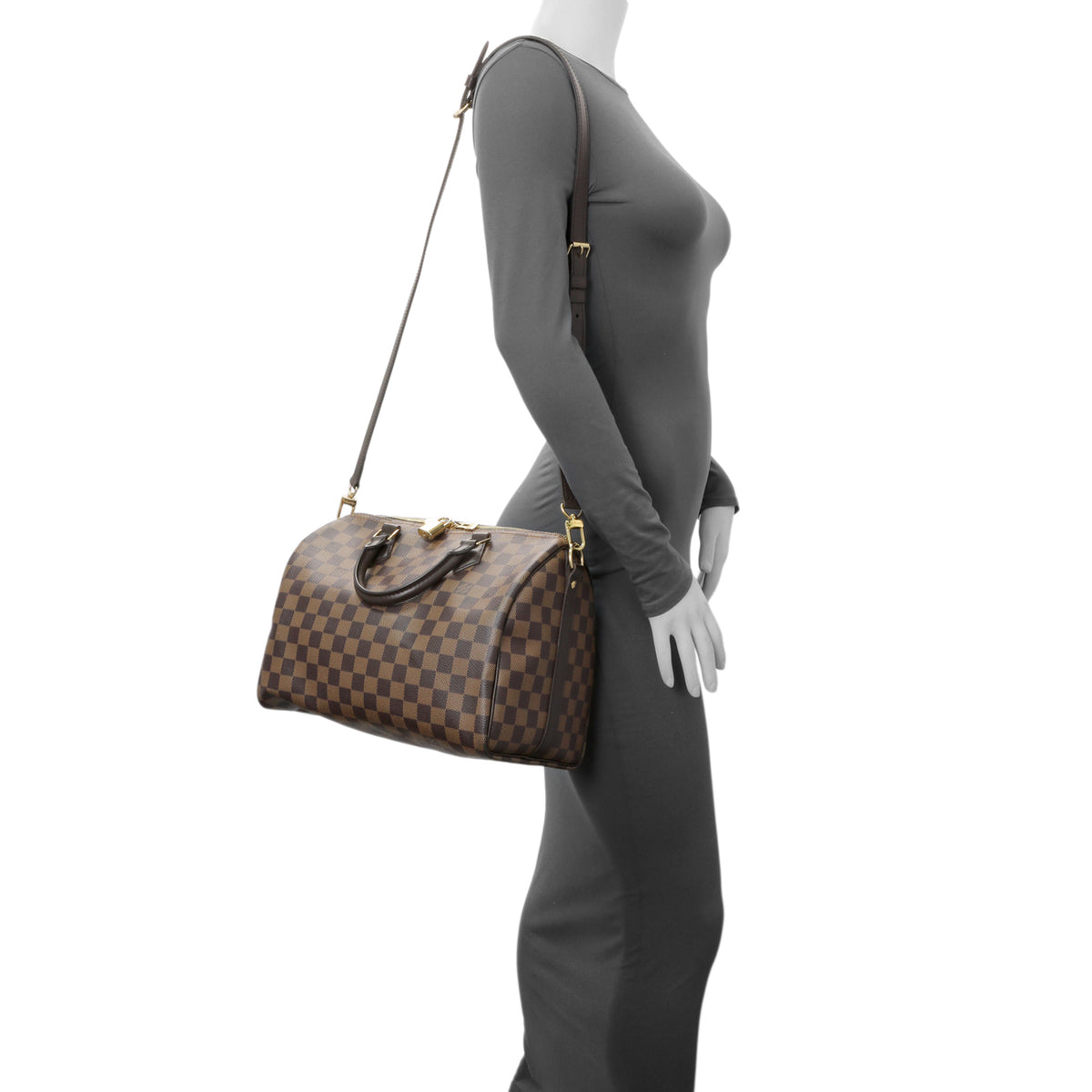 Louis Vuitton Damier Ebene Speedy 30 Bandouliere Handbags Louis Vuitton