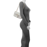 Gucci Light Grey Lambskin GG Marmont Small Shoulder Bag Handbags Gucci
