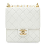 Chanel White Small Chic Pearls Flap Crossbody Bag Handbags Chanel