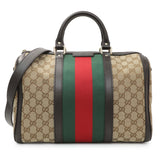 Gucci Monogram Vintage Web Original GG Medium Boston Bag Handbags Gucci
