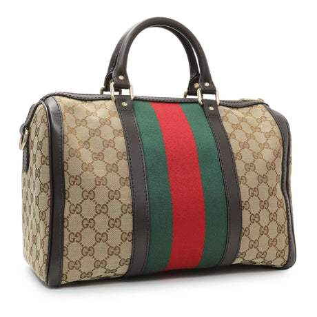 Gucci Monogram Vintage Web Original GG Medium Boston Bag Handbags Gucci