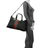 Gucci Black Techno Canvas Web Duffle Handbags Gucci