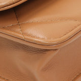 Chanel Brown Lambskin Quilted Chanel 19 Glasses Case With Chain Handbags Chanel