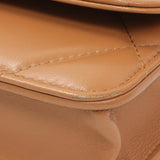 Chanel Brown Lambskin Quilted Chanel 19 Glasses Case With Chain Handbags Chanel