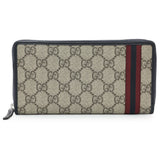 Gucci GG Supreme Zipped Long Wallet Accessories Gucci