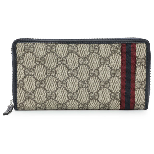 Gucci GG Supreme Zipped Long Wallet Accessories Gucci