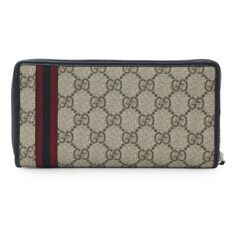 Gucci GG Supreme Zipped Long Wallet Accessories Gucci