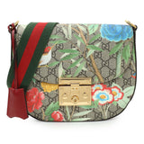 Gucci GG Supreme Monogram Tian Web Medium Padlock Messenger Shoulder Bag Handbags Gucci
