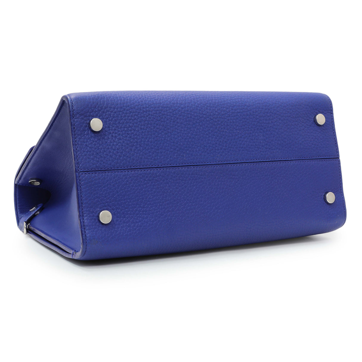 Christian Dior Blue Bullcalf Medium Diorever Flap Handbags Christian Dior