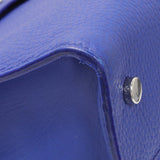 Christian Dior Blue Bullcalf Medium Diorever Flap Handbags Christian Dior