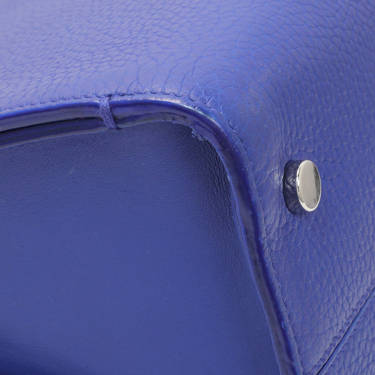 Christian Dior Blue Bullcalf Medium Diorever Flap Handbags Christian Dior