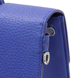 Christian Dior Blue Bullcalf Medium Diorever Flap Handbags Christian Dior
