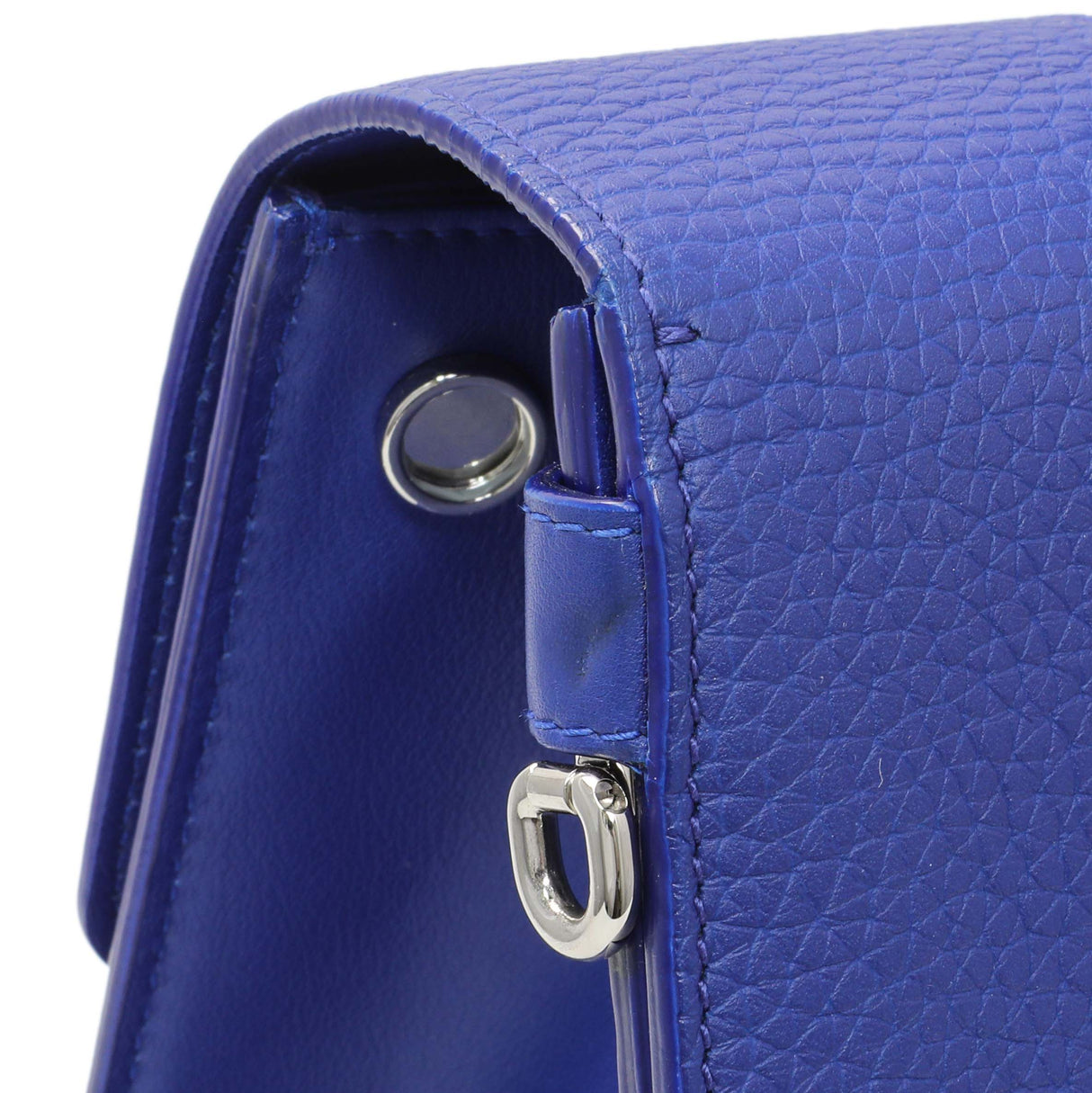 Christian Dior Blue Bullcalf Medium Diorever Flap Handbags Christian Dior