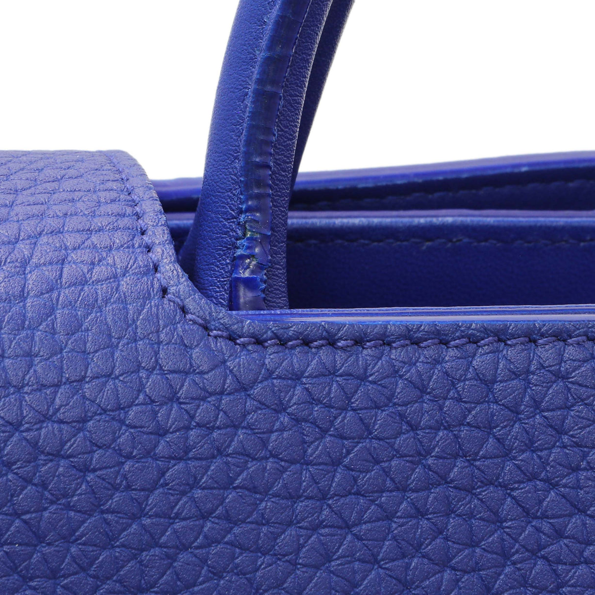 Christian Dior Blue Bullcalf Medium Diorever Flap Handbags Christian Dior