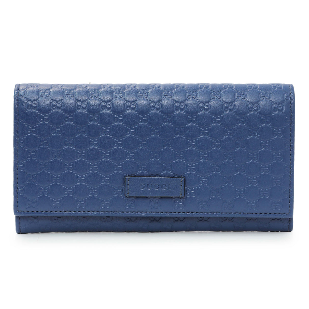 Gucci Blue Microguccissima Long Wallet Accessories Gucci