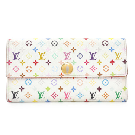 Louis Vuitton White Multicolor Sarah Wallet Accessories Louis Vuitton