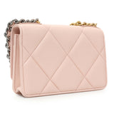 Chanel Pink Quilted Lambskin Chanel 19 Wallet on Chain Handbags Chanel