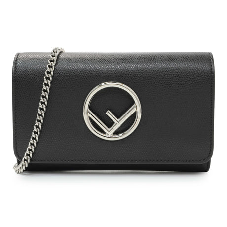 Fendi Black Calfskin F is Fendi Kan I Wallet On Chain Handbags Fendi