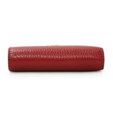 Gucci Red Pebbled Calfskin Marmont Card Wallet Handbags Gucci