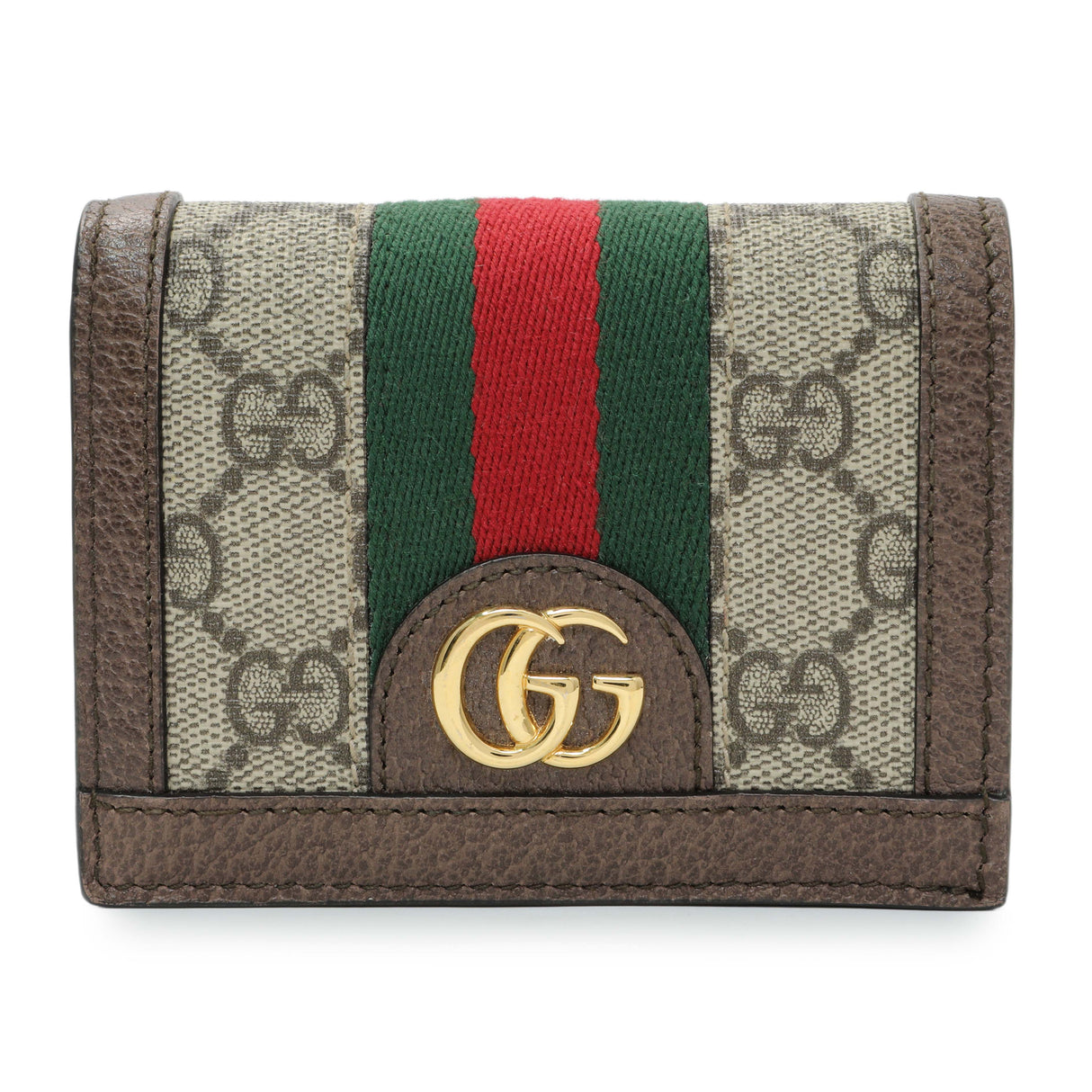 Gucci GG Supreme Monogram Web Ophidia Card Case Accessories Gucci