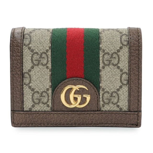 Gucci GG Supreme Monogram Web Ophidia Card Case Accessories Gucci