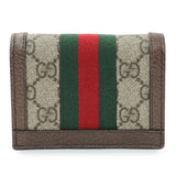 Gucci GG Supreme Monogram Web Ophidia Card Case Accessories Gucci