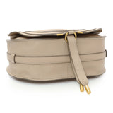 Chloe Beige Grained Calfskin Medium Marcie Saddle Bag Handbags Chloe