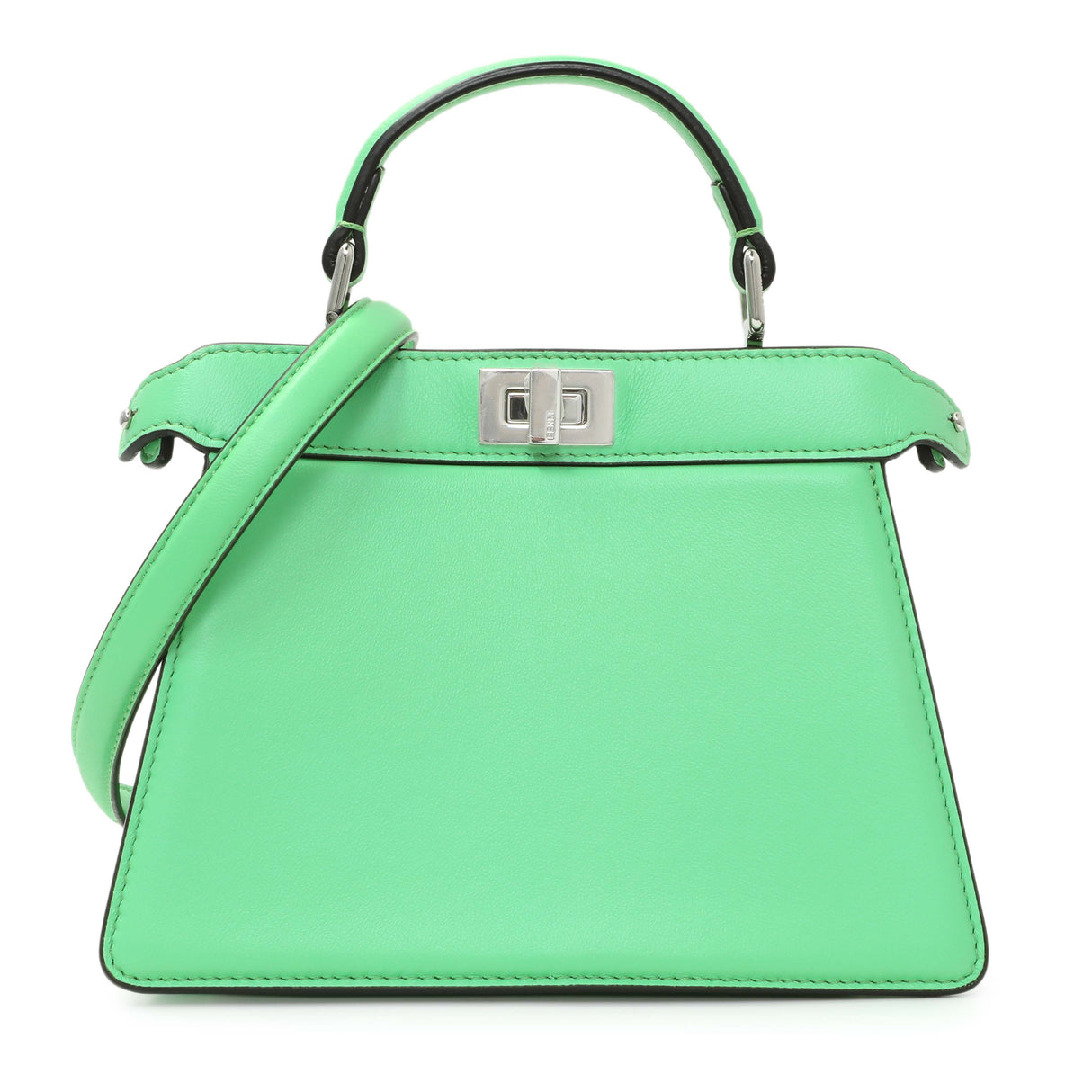 Fendi Edamame Shiny Nappa Petite Peekaboo I SEE U Satchel Handbags Fendi