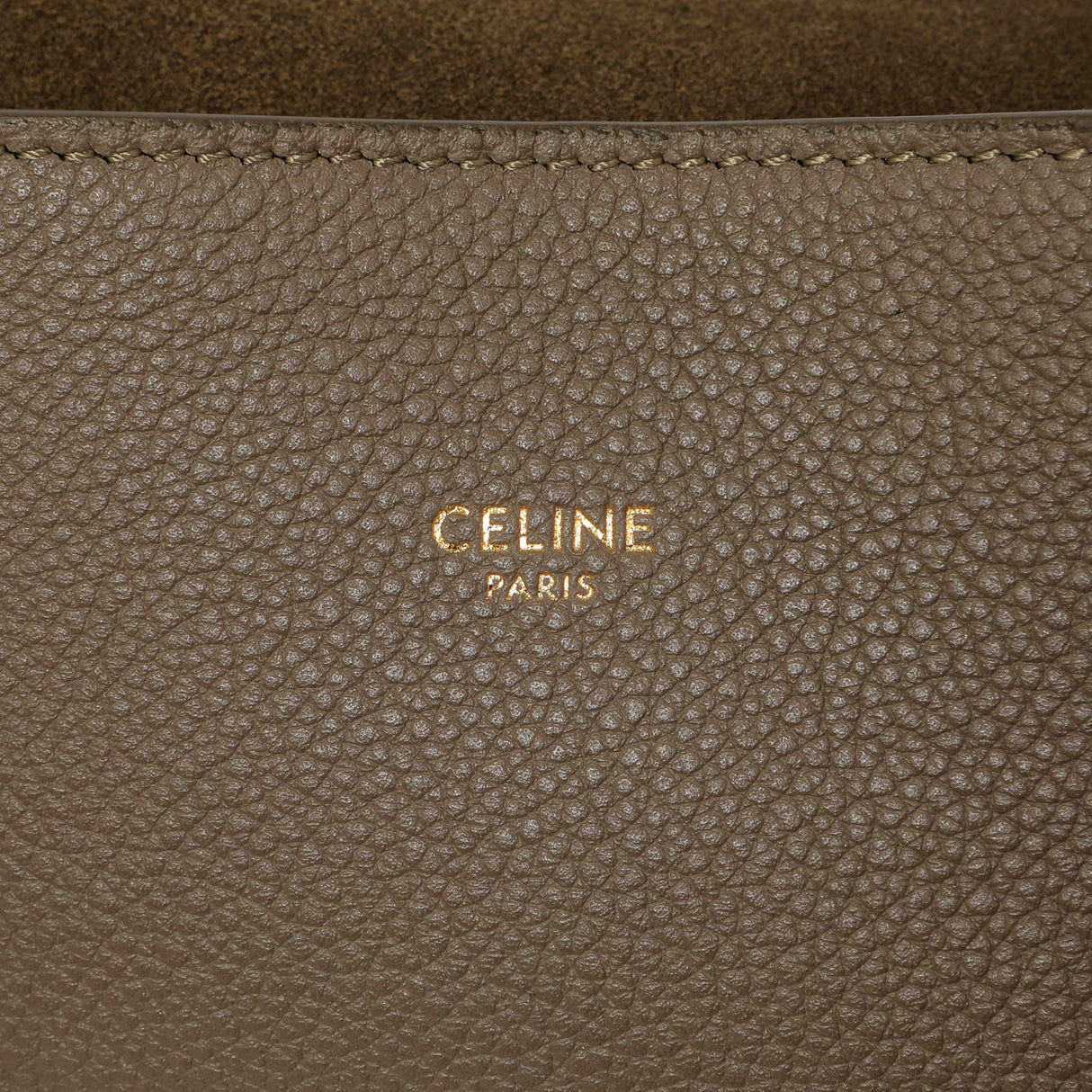 Celine Taupe Soft Grained Calfskin Small Belt Cabas Phantom