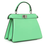 Fendi Edamame Shiny Nappa Petite Peekaboo I SEE U Satchel Handbags Fendi