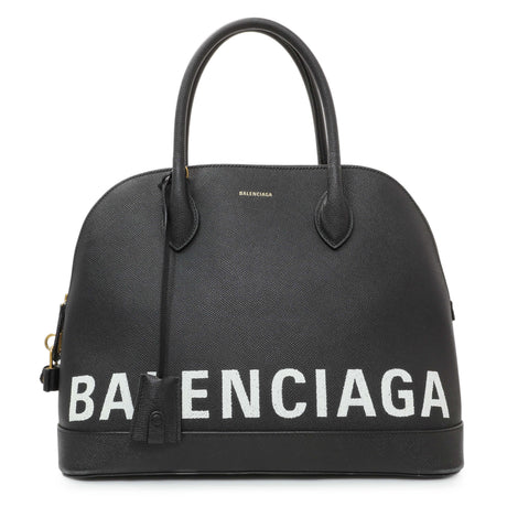Balenciaga Black Grained Calfskin M Ville Top Handle Bag Handbags Balenciaga