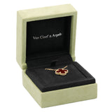Van Cleef & Arpels 18K Yellow Gold Carnelian Vintage Alhambra Pendant Necklace Designer Jewellery Van Cleef and Arpels