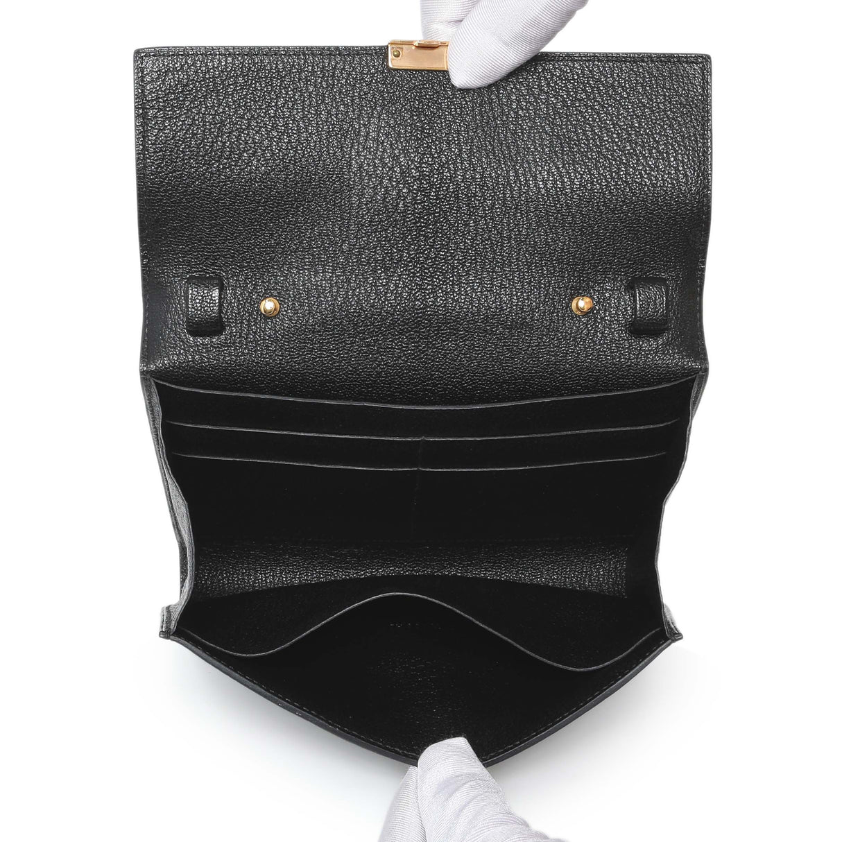 Hermes Black Chèvre Mysore Clic 16 Handbags Hermes