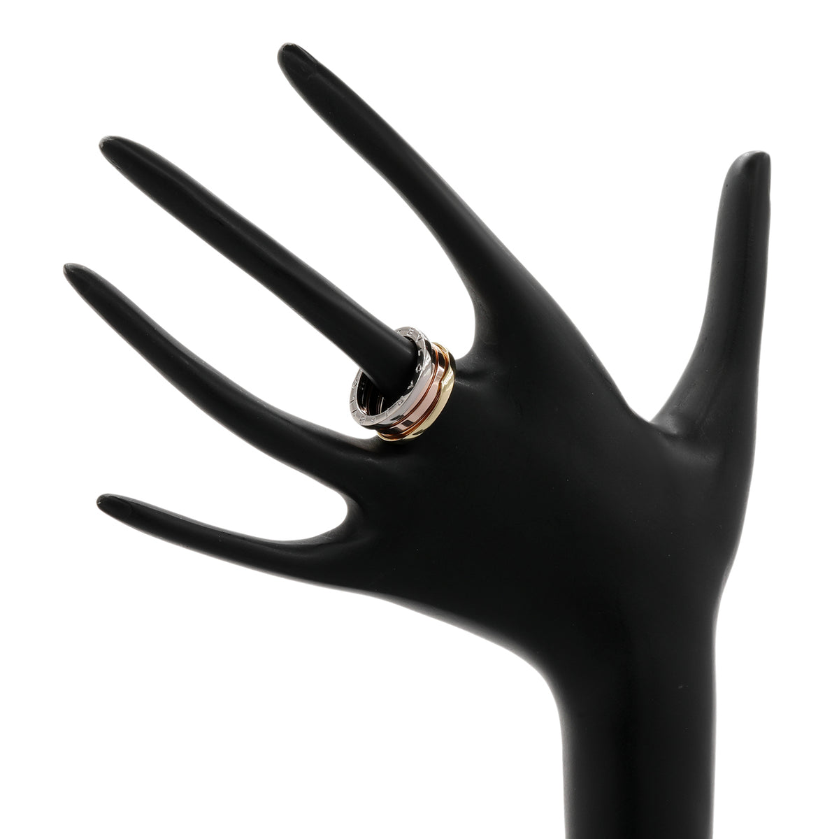 Bulgari 18K Tri-Tone B.Zero1 Three-Band Ring Designer Jewellery Bulgari