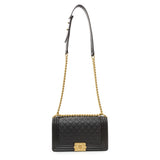 -7 items Thur July 9 ⬆️ - Chanel Black Quilted Caviar Medium Boy Flap Handbags Chanel