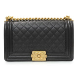 -7 items Thur July 9 ⬆️ - Chanel Black Quilted Caviar Medium Boy Flap Handbags Chanel