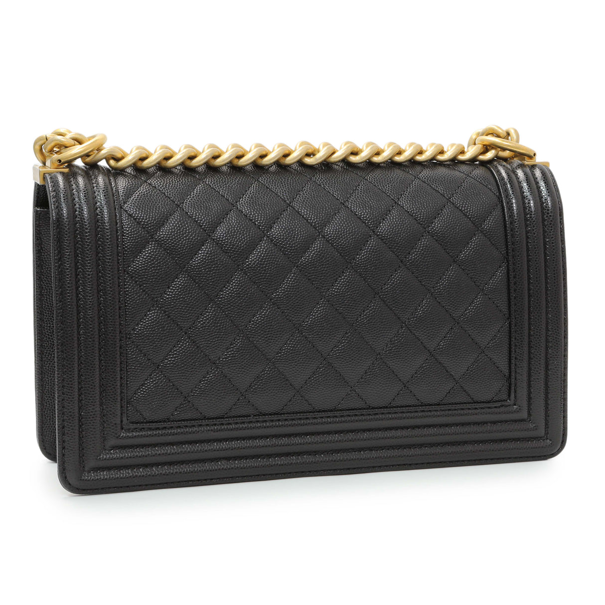 -7 items Thur July 9 ⬆️ - Chanel Black Quilted Caviar Medium Boy Flap Handbags Chanel