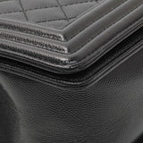 -7 items Thur July 9 ⬆️ - Chanel Black Quilted Caviar Medium Boy Flap Handbags Chanel
