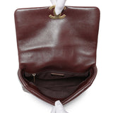 Chanel Burgundy Quilted Goatskin Medium Chanel 19 Flap Handbags Chanel