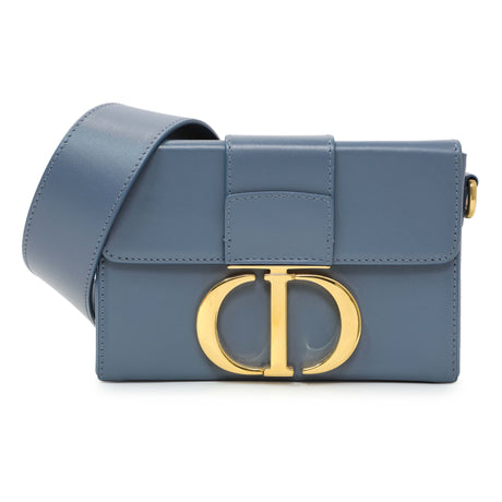Christian Dior Blue Smooth Calfskin Montaigne 30 Box Shoulder Handbags Christian Dior